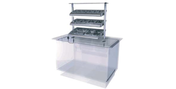 Designline Ambient Cutlery Condimet Drop In Display, Render