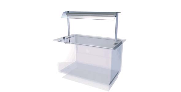 Designline Ambient Gantry Drop In Display, Render