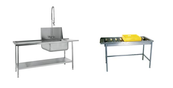 Designline Fabrication - Dishwash Table & Roller Table