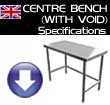 Specification Sheet - Quick Service Centre Bench (With Void)