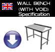 Specification Sheet - Quick Service Wall Bench (With Void)